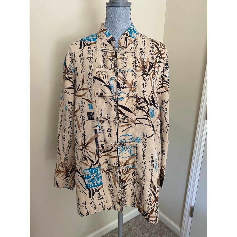 Silkland Top Shacket Women 2XL Asian Style Lagenlook s67
